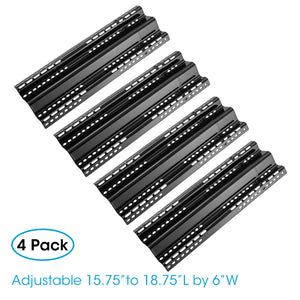 Unicook Adjustable Porcelain Steel Grill Heat Plate, 6“ Extra Width, Extends from 15.75“ up to 18.75“L, 4 Pack